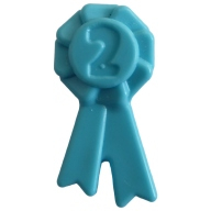 Lego stuha s číslem 2, azurová střední (92355f MEDIUM AZURE)
